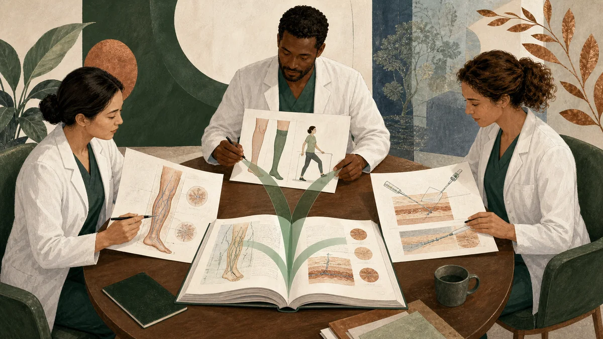 Three subject-area clinicians collaborating through one organizational medical review process