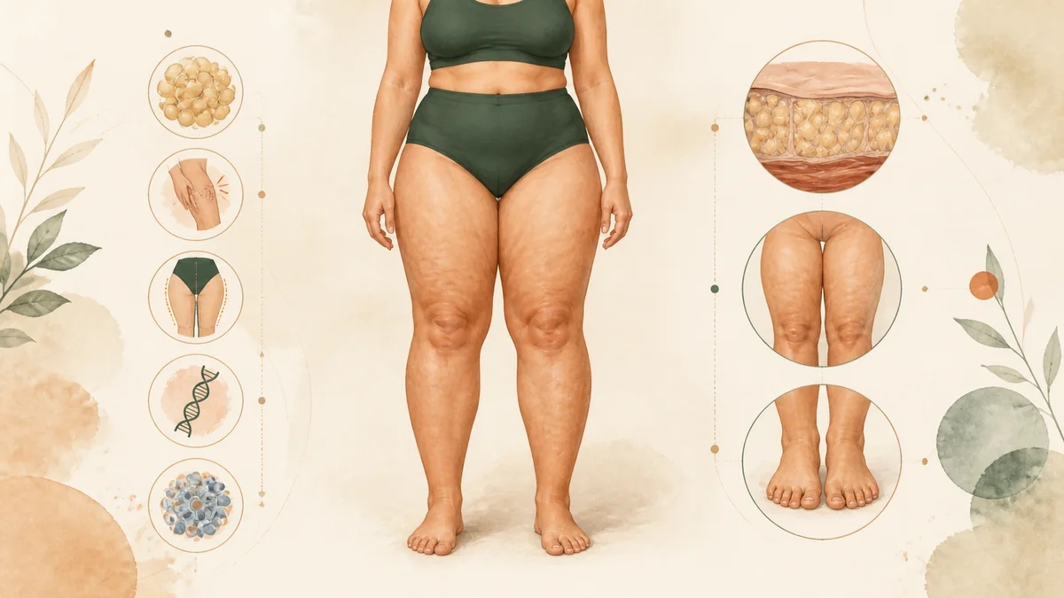 Overview illustration representing the lipedema condition guide hub